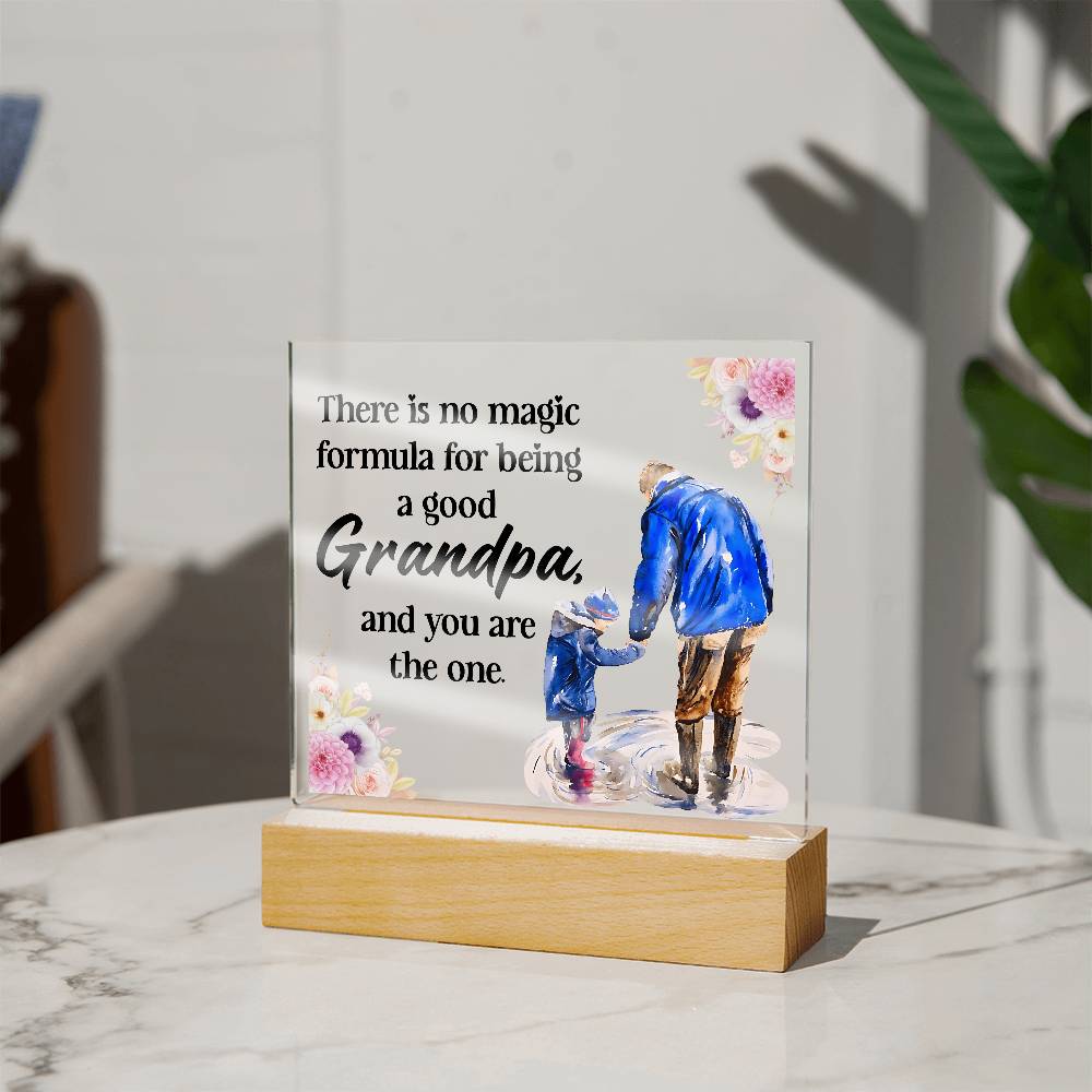 Acrylic Square Gift for Grandpa