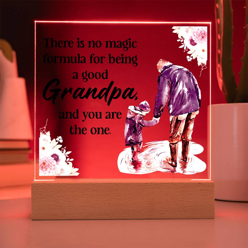 Acrylic Square Gift for Grandpa