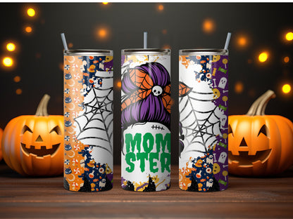 MomSter Tumbler with a Halloween Theme