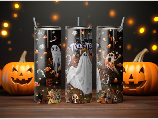 Trick or Treat with Cute Floating Ghosts