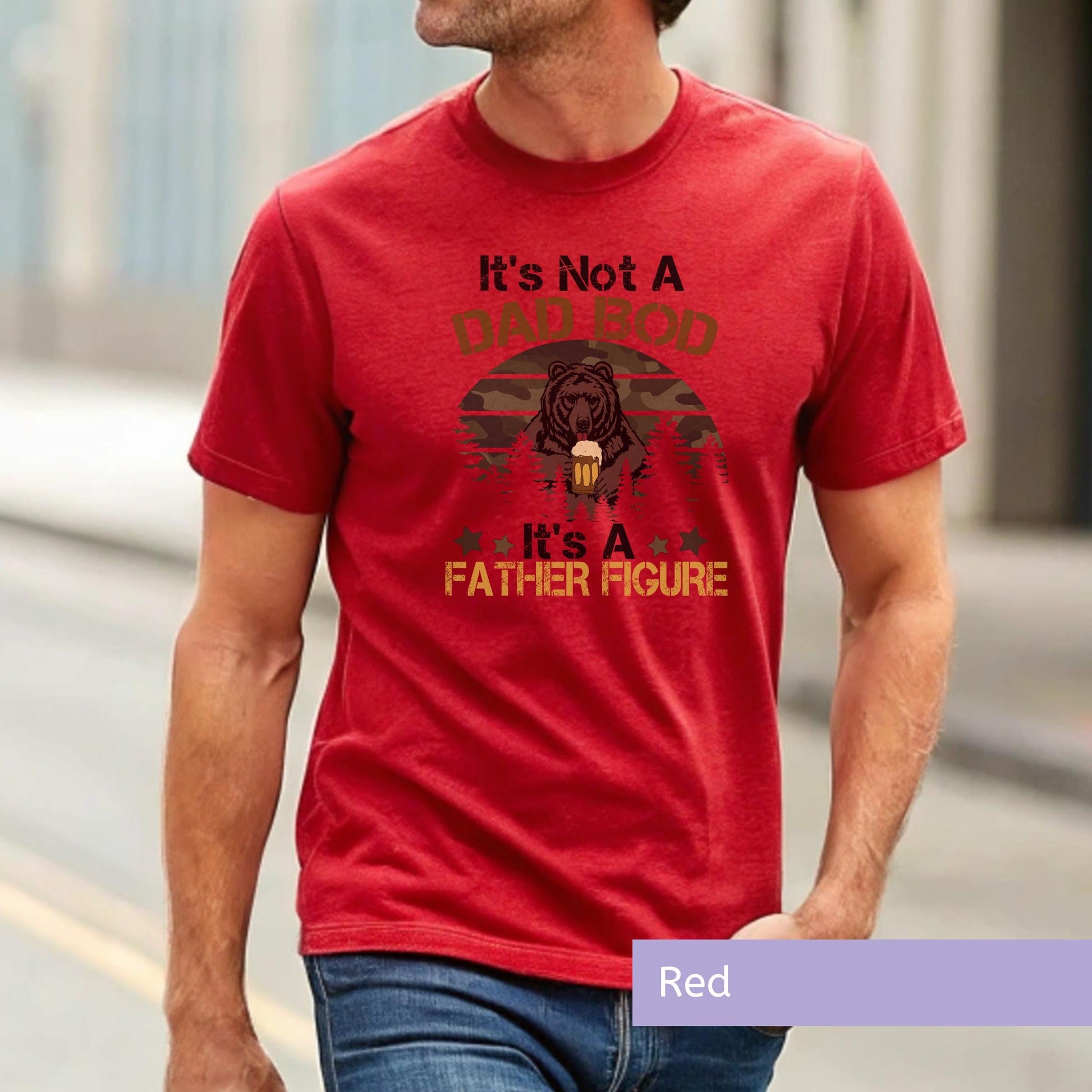 Humorous Dad Tshirt Cotton Material Bear Design Father Figure Text Perfect Gift Package Premium Quality Construction Comfortable Daily Wear Multiple Size Options Available Colors Modern Style Essential Father Day Present Collection