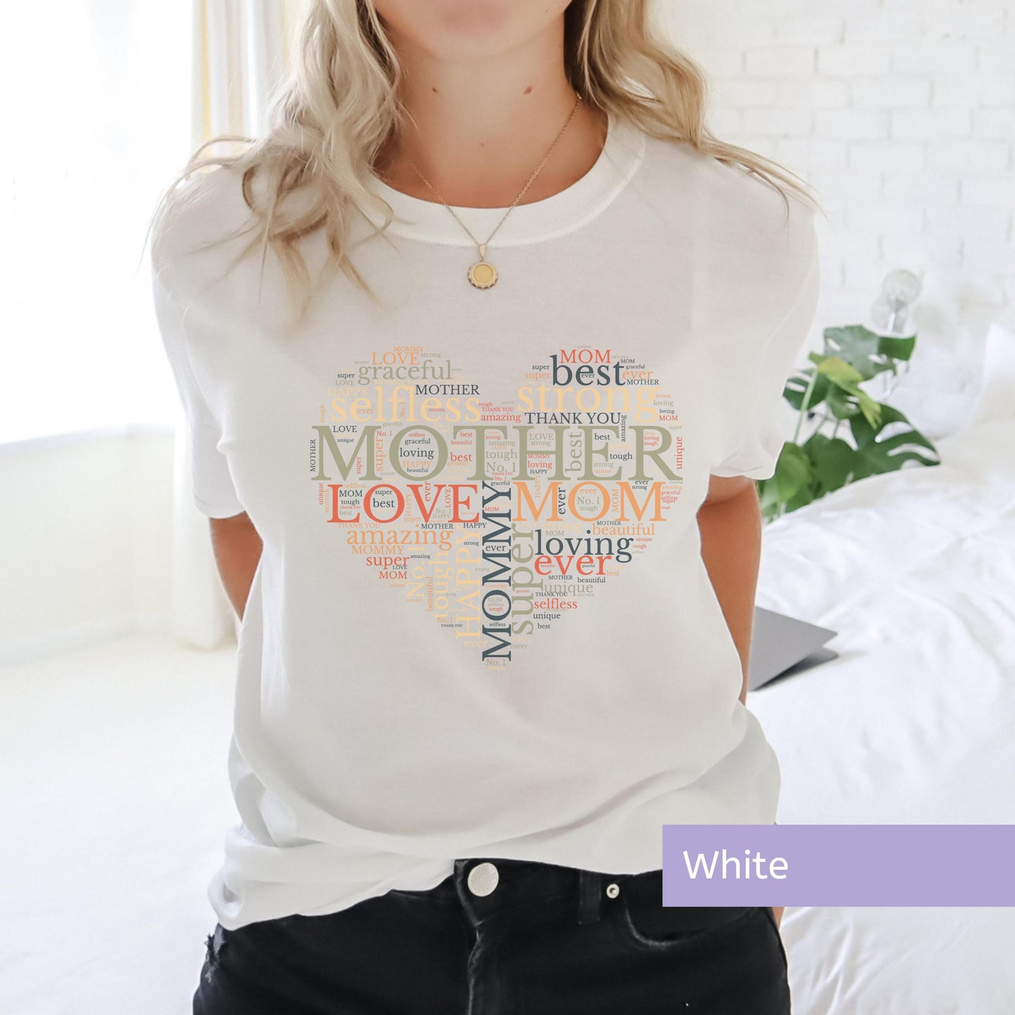 New Mom Gift Pregnancy Announcement Shirt Baby Shower Gift Mom Life Shirt Plus Size Mom Shirt Mother Heart Shirt Mom Word Cloud Gift for Mom