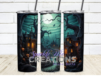 Glow in the Dark Halloween Eerie Night Tumbler