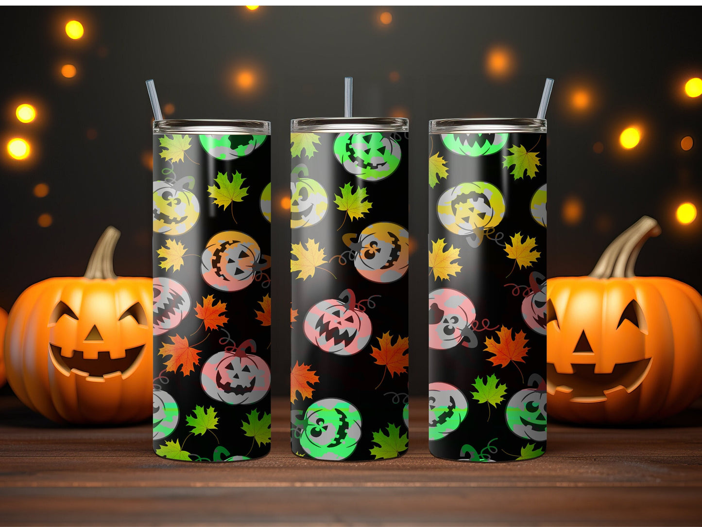 Glow in the Dark Laughing Pumpkins Tumbler